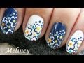 EASY FLOWER NAILS ART DAY &amp; NIGHT FLORAL DESIGN FALL TUTORIAL CUTE DOTTING TOOL SHORT NAIL POLISH