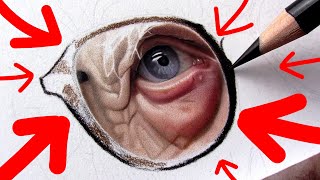 Live Demo: Hyperrealistic Eye Drawing with Colored Pencils (with voice over)
