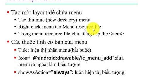 41.  Lý thuyết tạo menu cho app android