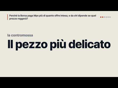 Video Intesa Sanpaolo, Opas su Mps | Mps 0,94% sopra l'offerta: scommessa sulla contromossa?