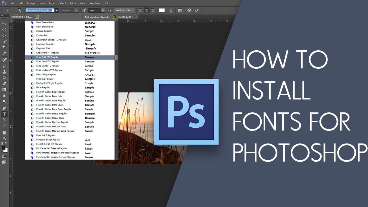 download font photoshop cs5