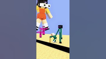 Enderman Plays Squid Game Red Light, Green Light! 🚦👾 #minecraft