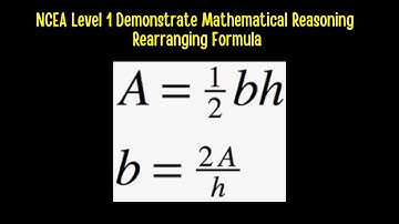 NCEA Level 1 Mathematical Reasoning - Rearranging Formulas