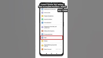 Contact System App setting | Hide Incomplete Numbers | Redmi#shorts #viralshorts#youtubeshorts#tech