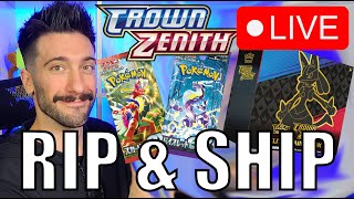 POKEMON CROWN ZENITH, VSTAR UNIVERSE AND SCALET & VIOLET LIVE  RIP & SHIP! #pokemon #card #opening