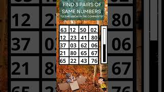 Find 3 PAIRS of identical Numbers to WIN!