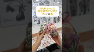 Wielkanocne warsztaty - robimy jajka decoupage 🐣🐇 #perspektywa #rysunek #wielkanocnedekoracje