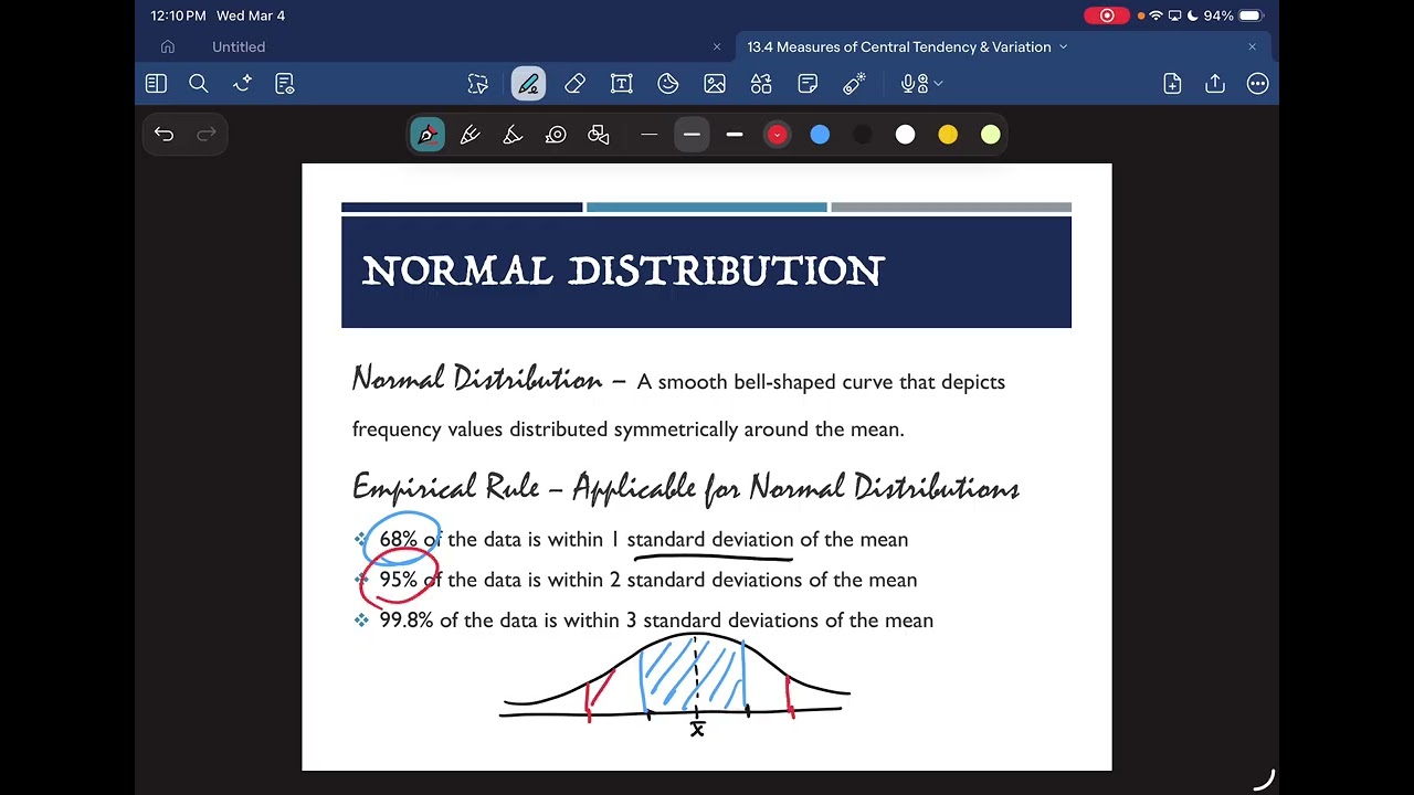 13.4 Measures of Central Tendency and Variation (part 3)