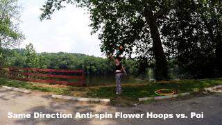 Same Direction Antispin Flower Hoops vs. Poi