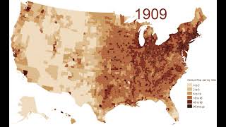 200 Years of US Population Density Growth