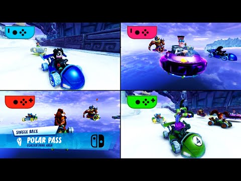 Crash Team Racing Nitro-Fueled - Split screen on Nintendo Switch (4 Players) Gameplay