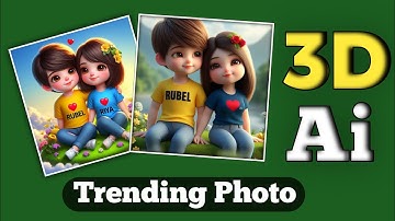 3D Realistic Cute Couple Ai Photo Editing ||Bing image Creator Tutorial || Trending Ai Photo ||