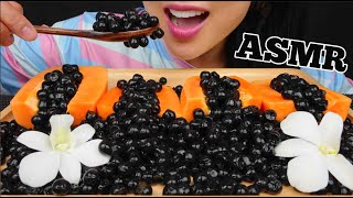 ASMR BLACK BOBA PEARLS SWEET PAPAYA (SOFT RELAXING EATING SOUNDS) NO TALKING | SAS-ASMR screenshot 4