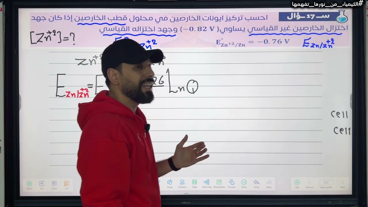الكيمياء | الفصل الرابع - المحاضرة 14 الاخيرة| نيرنست | السادس العلمي | الأستاذ نور الدين الدليمي