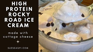 How to Make Homemade Low Carb Keto Ice Cream with Cottage Cheese | Rocky Road Flavor in under 10 Min
