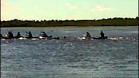2011 Indian Days,  Opaskwayak Cree Nation, Kaite Whitehead and Jon Asmus tip in canoe race