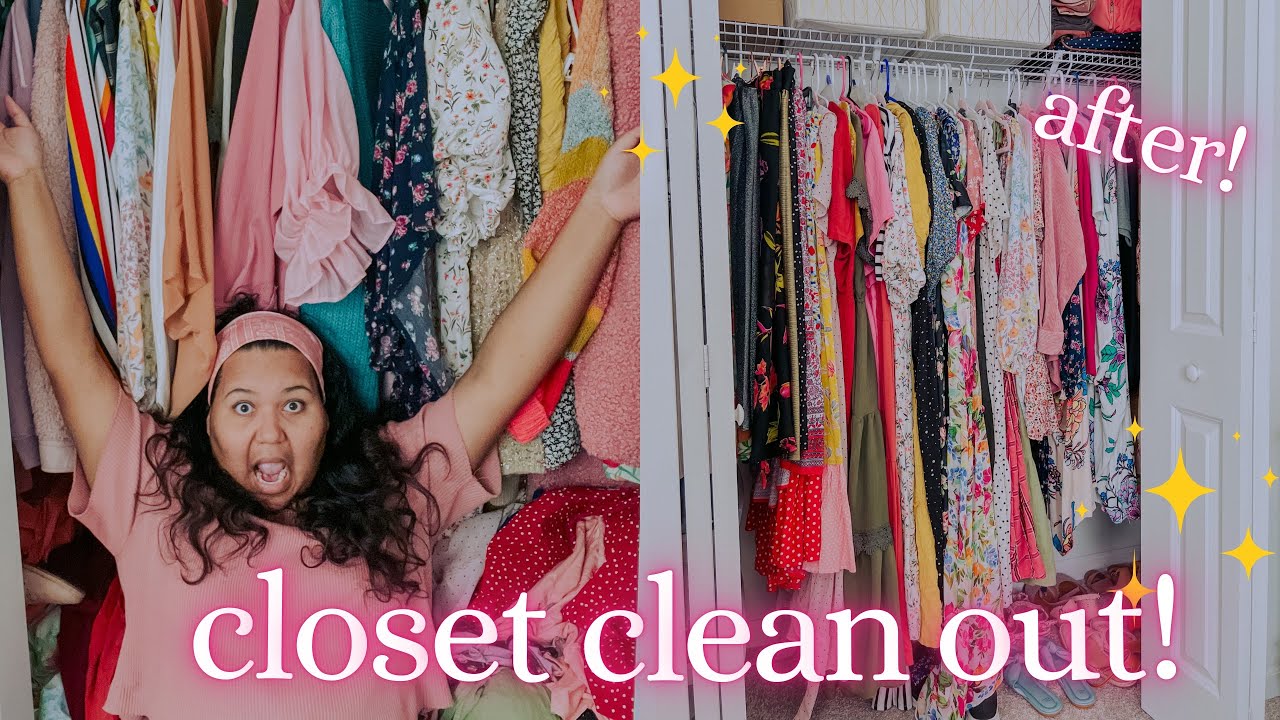 EXTREME CLOSET CLEAN OUT | Decluttering & Organizing My Closet | Room ...