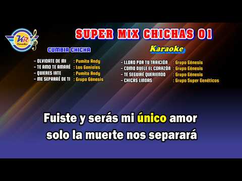 SUPER MIX CHICHAS 01 (D) Cumbia KARAOKE