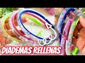 DIADEMAS RELLENAS DE AGUA Y BRILLITOS - laços - tiara