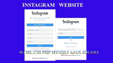 Instagram Clone Website || Insert User Data SignUp and LogIn Account using a PHP MYSQLI Part-2