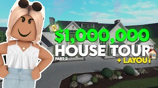 $1,000,000 BLOXBURG HOUSE TOUR PART 2   HOUSE LAYOUT | Roblox Bloxburg | *WITH VOICES*