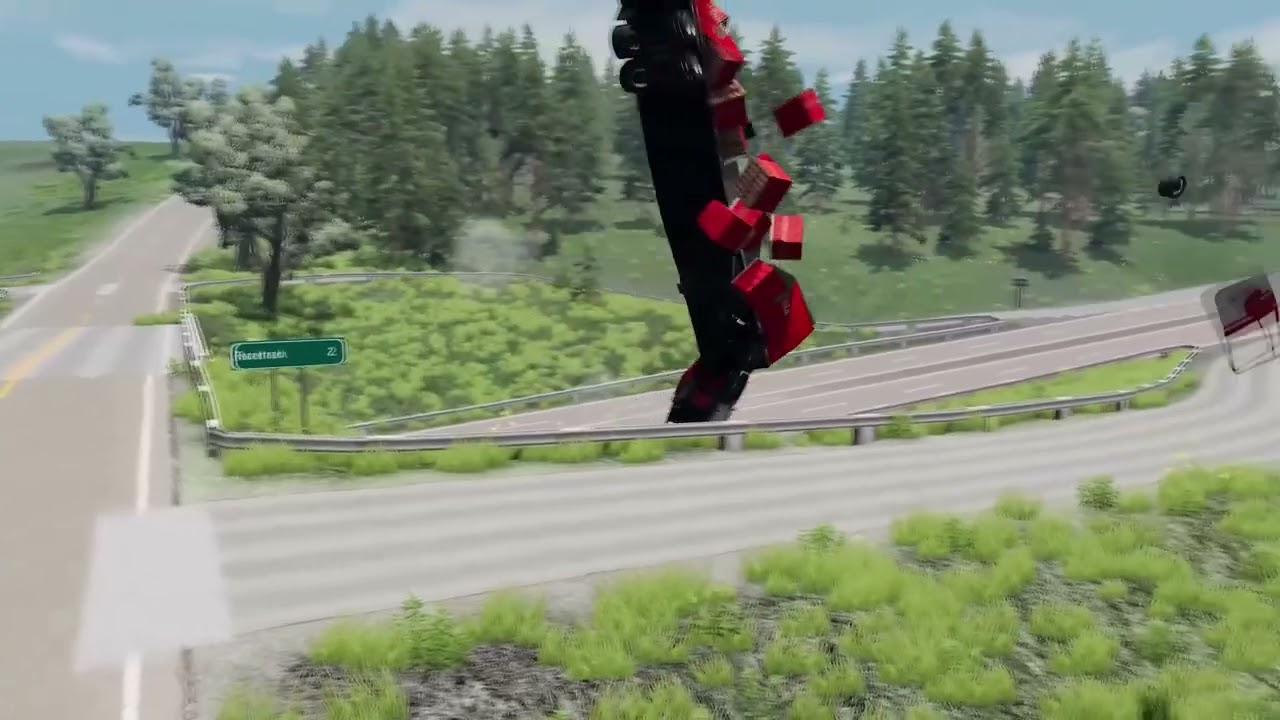 Police Car vs Truck Beam Drive #66