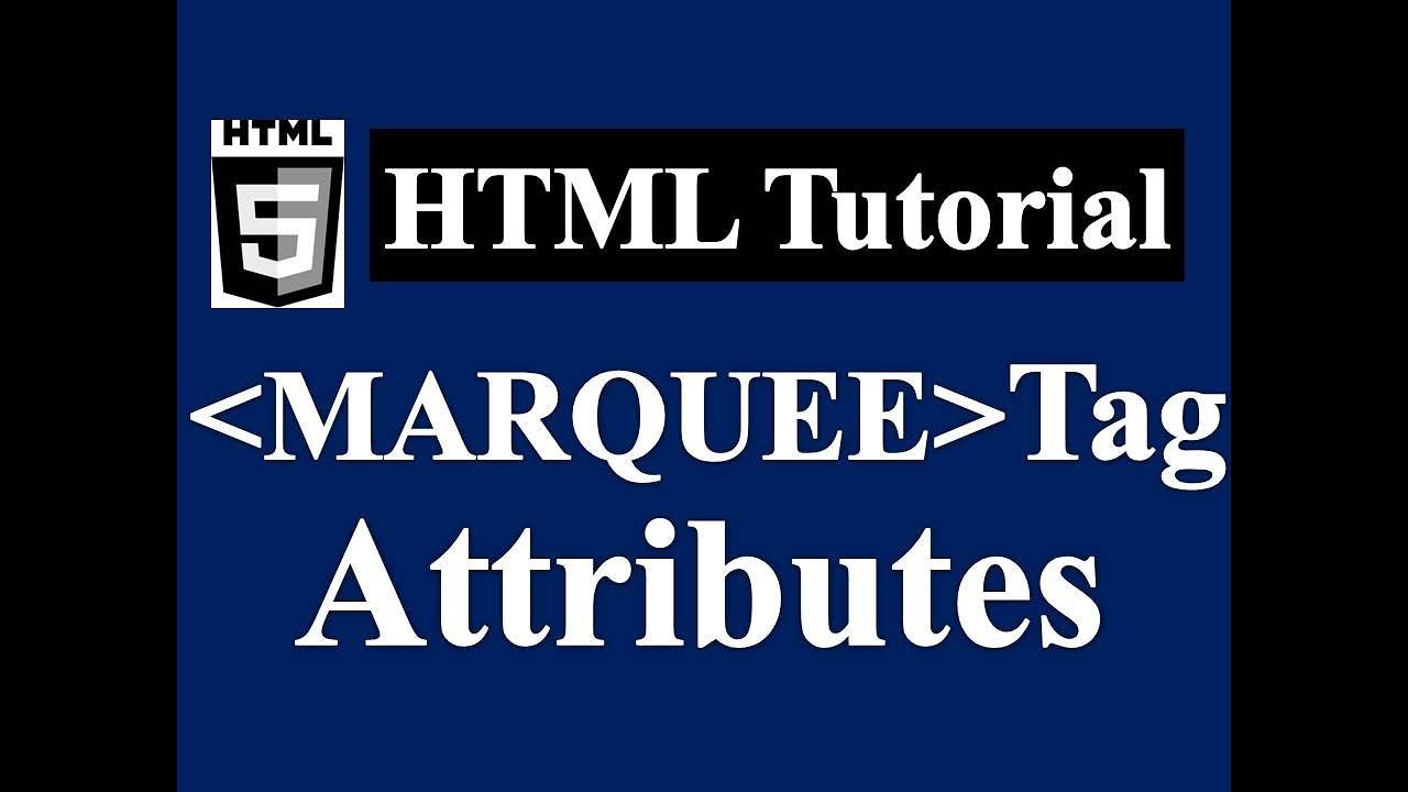 Marquee tag in Html | How to use marquee tag in html with all ...