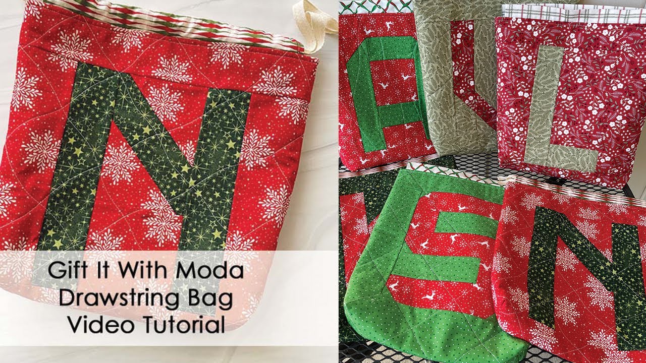 Gift It With Moda Drawstring Bag Tutorial