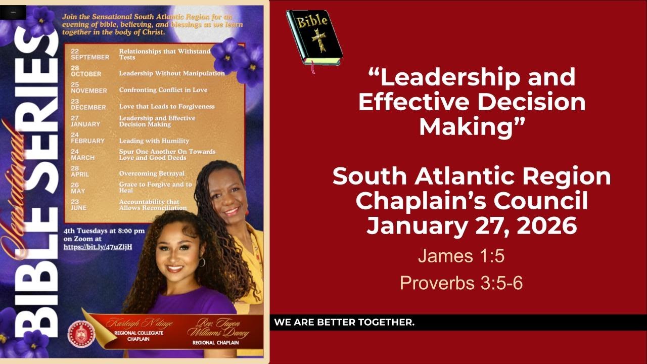 January 27, 2026 Bible Study Series: Leadership and Effective Decision Making