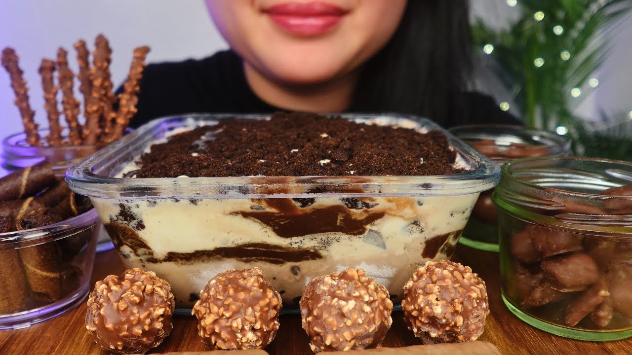 ASMR | MUD PIE LAYER ICE CREAM WITH LOTS OF CHOCOLATES | Eating sounds No talking