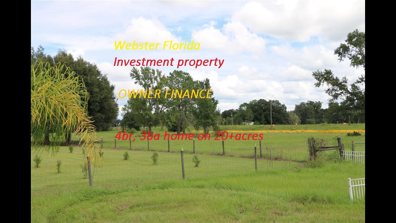ster Florida 4br, 3ba home on 20+ acres with owner financing YouTube