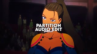 Partition | Edit Audio