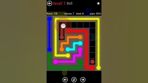 Flow Free - 9X9 Level 1 Mania Walkthrough