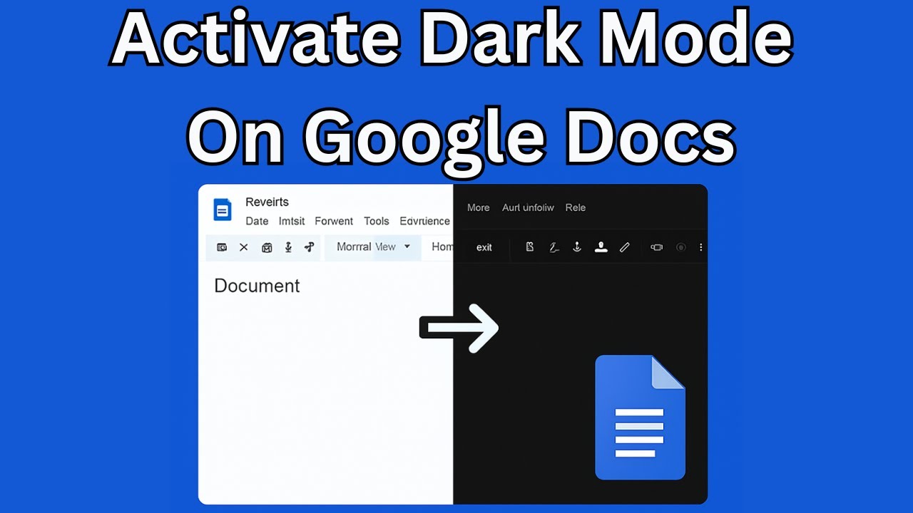 How Do I put google Docs in Dark Mode - YouTube