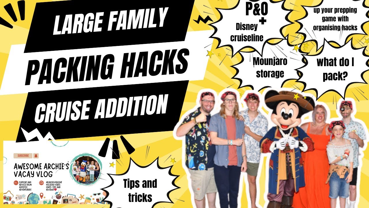 Cruise packing hints, tips and hacks. Large family cruise  packing, cabin storage tips and more.