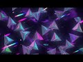 Floating Triangles Neon Crystals 4K - Free No Copyright Looping Abstract Background
