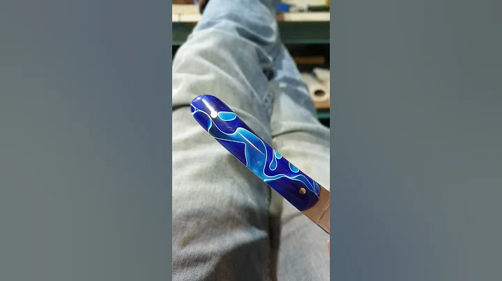 knife making. Acrylic knife handle. #knife #knifemaking #handmade #bushcraft #shorts