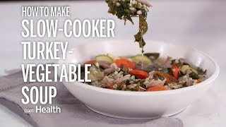 Watch the video to learn how make this filling and healthy soup, with
ingredients like turkey legs, zucchini, barley, parsnips, kale. want
see more...