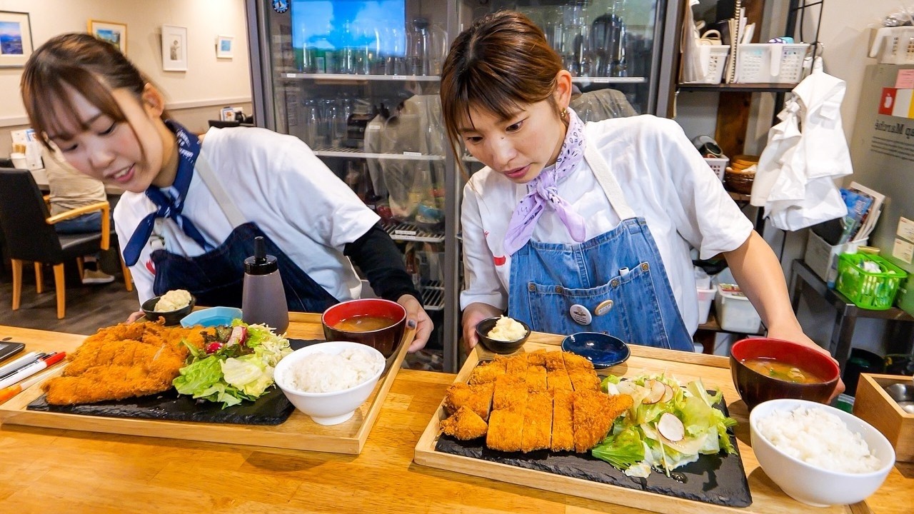 皿から溢れる揚げたてカツ！家族経営で店をぶん回す肉屋直営デカ盛り食堂に密着。