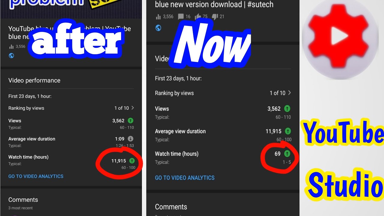 youtube studio watch time problem | new update on youtube studio ...