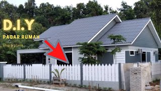 DIY pagar rumah guna cement board(papan serra) #papanserra #pagarcementboard #diypagar