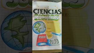 #shorts CARATULA FÁCIL DE HACER - SOCIALES #caratulas #tutorial #escolar #viral