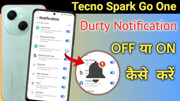 Tecno spark go 1 Notification Off,On || How To Stop Notification In Tecno spark go 1 5g ||