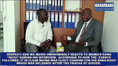 RESPECT: KEN WA MARIA UNKNOWINGLY REACTS TO MAIMA'S SONG "NZOU" DURING HIS INTERVIEW.