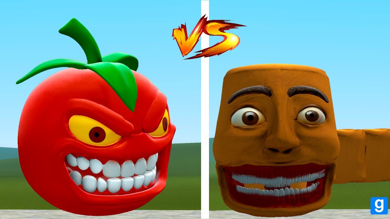 🤪 ROBLOX HUNGRY TAILS WORM VS ROBLOX HUNGRY TOMATO WORM in Garry's Mod 🤪