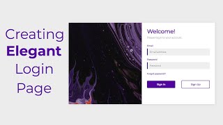How To Create Elegant Login Page using HTML and CSS | Simple Web Tutorial