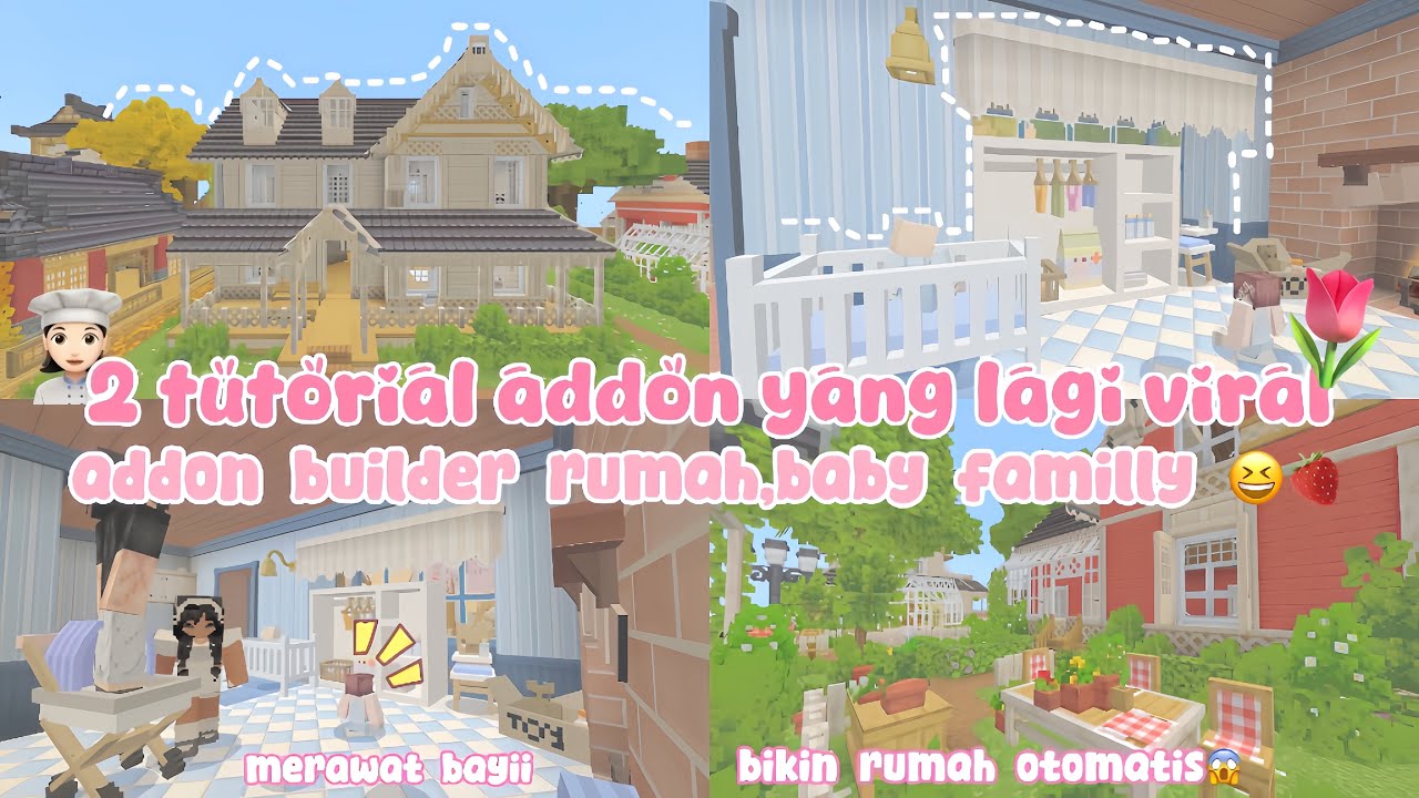 ‧₊˚🌷tutorial 2 addon yg lagi viral 👩🏻‍🍳|| addon builder,dear family #minecraft  #tutorial #addon 