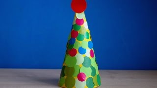 Как сделать елку из цветной бумаги. Зимние детские поделки на новый год в садик