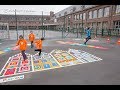 En Belgique à Tournai - Jeux de plein air pour enfants - matériau thermocollant préfabriqué