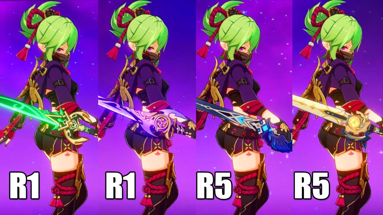 Kuki Shinobu 5 Star & 4 Star Weapons Damage Comparison - Which is Best